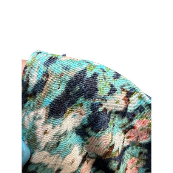 Adrianna Papell Dress Floral Splatter Print Easter Spring Ruched Sheath Size 8 - Picture 5 of 11